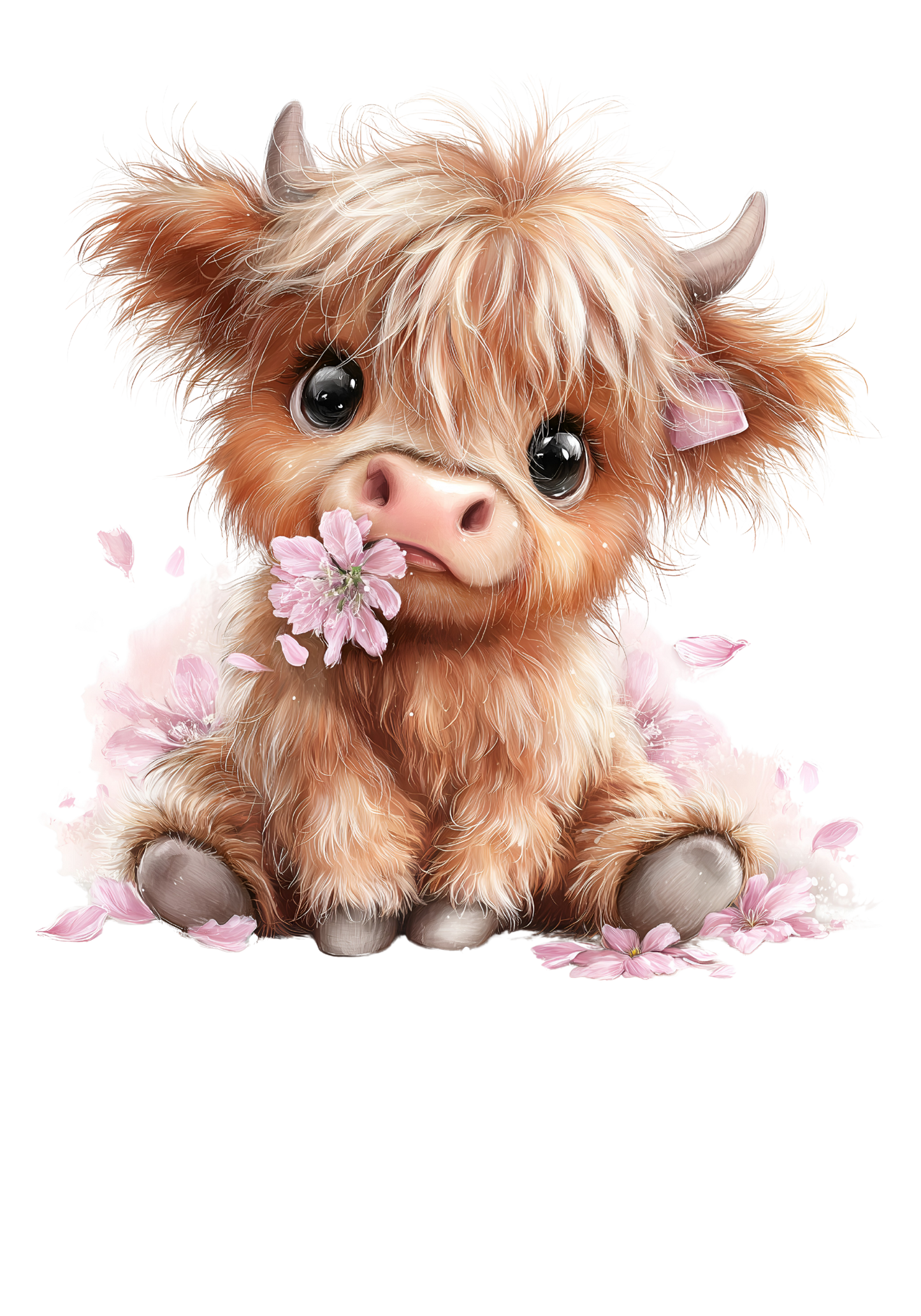 Crewneck - Flower Highland Cow