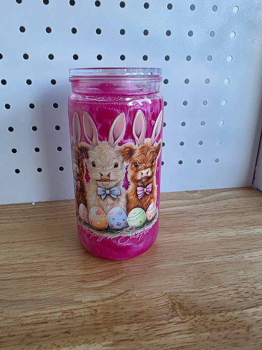 Highland Cow Cateye 16oz Acrylic