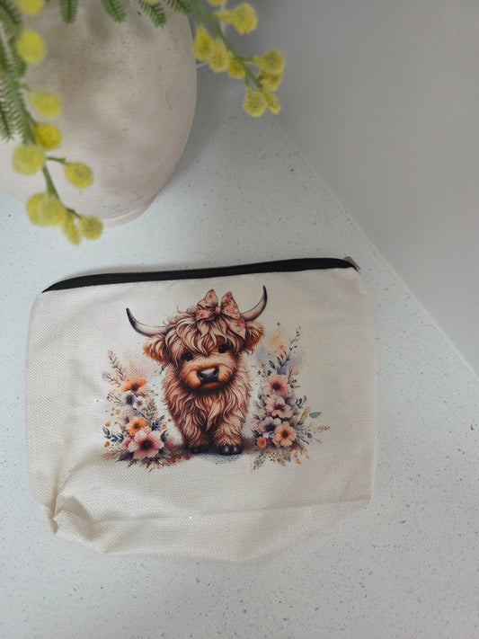 Cow Makeup Bag