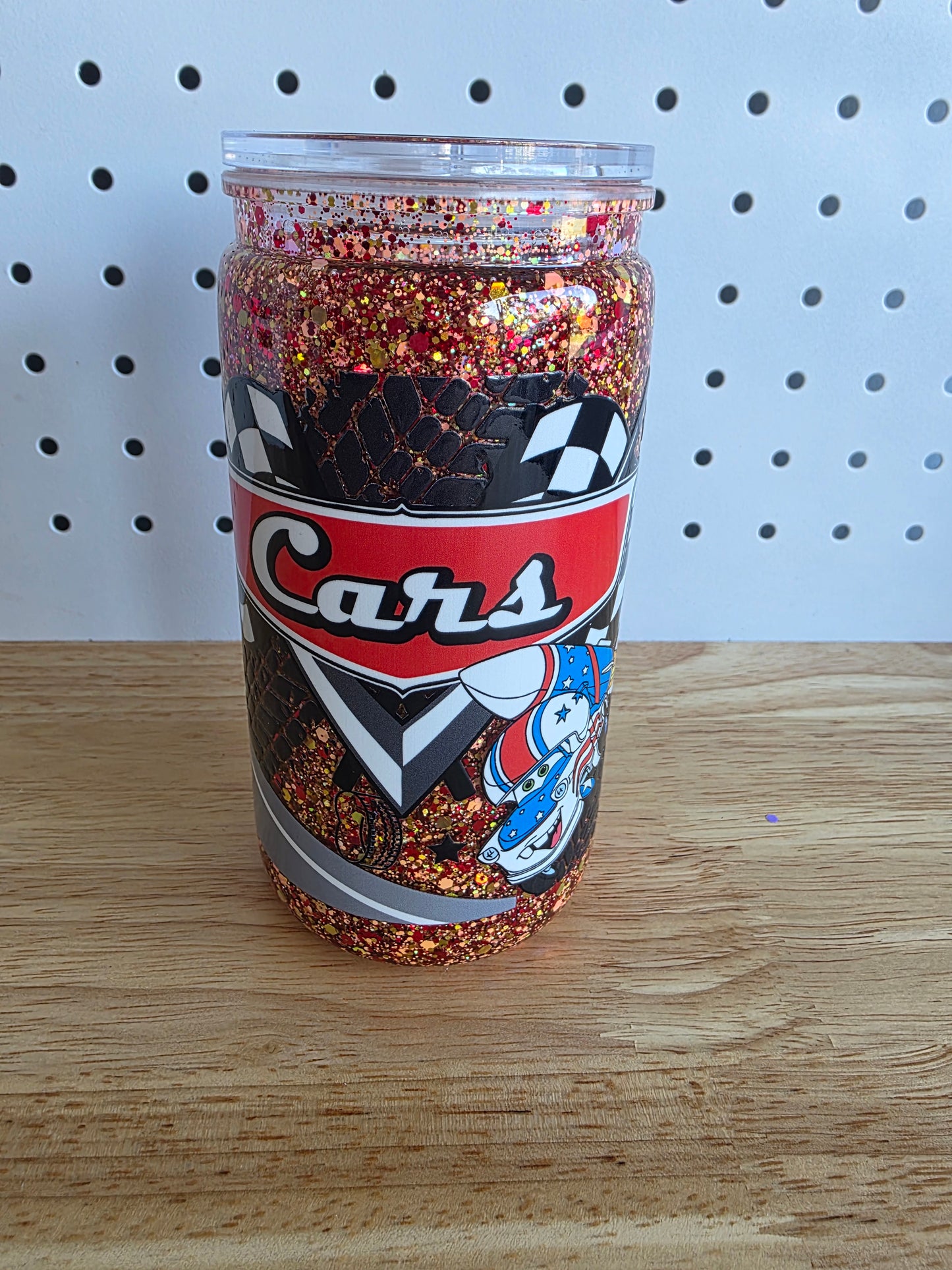 16oz Acrylic Snowglobe - Cars